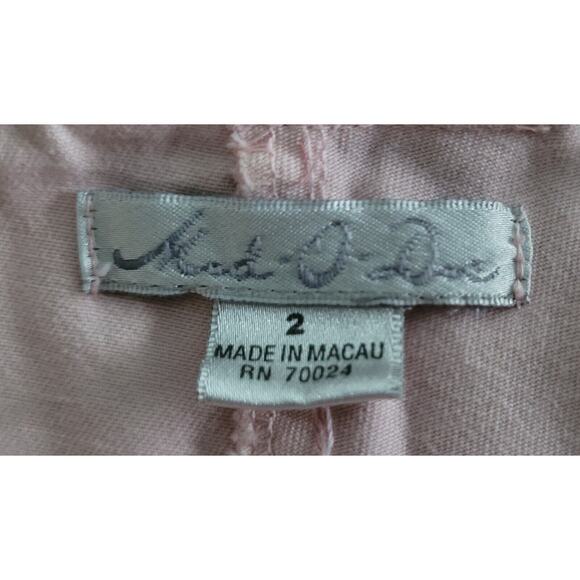 MOD-O-DOC Wide leg, Tie waist, lite pink, tie lower leg, Cropped Pants -Sz 2/XS - Picture 5 of 8